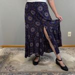 Earthbound  Womens Flare Maxi Skirt Size S Medallion Gypsy Bobo Slit Lightweight Photo 1