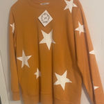 Zenana  Outfitters Orange Star Sweater Photo 0