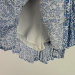 Sky to Moon Vivid Ditsy Floral Corset Crossed Tie Mini Skort Blue Size Medium M Photo 4