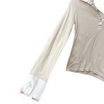 Vintage DKNY Jeans Y2K Shirt Satin‎ collar Size Small Cream White Photo 9