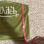 Von Dutch Velour Matching Set Wide Leg Track Pant Tube Top Olive Green- Size 1X Photo 10