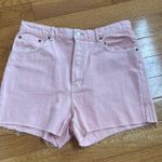 ZARA Women's Pink Denim Jean Shorts high waisted Sz 14 US Photo 2