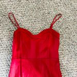 Altar'd State NWOT Altar’d State maxi red satin gown with high slit wedding gala dress Photo 3