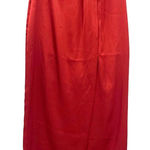 ASOS  Maxi Wrap Satin Skirt Sz 0 Rust Y2K Minimalist Formal Bias Sleek Modern Photo 0