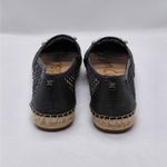 Sam Edelman  Womens Espadrille Flats Size 9 Black Raffia Mesh Logo Slip On Shoes Photo 4