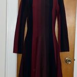 Akris Punto  Long-Sleeve Crewneck A-Line Striped Knit Wool Dress Photo 1