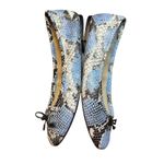 J. McLaughlin  Shoes Womens Size 8.5 Snakeskin Ballet Flats Leather Sole Photo 3