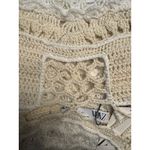 ZARA  Crochet Knit Maxi Dress Sleeveless Ivory Beige Beach Cover Up Medium Photo 3