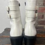 Nine West Fynndelle Lace Up Combat Boots White Ankle Boots Size 5 Photo 5