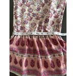 Bog Collective Off Shoulder Floral Jumpsuit Large Flare Cottagecore Artsy‎ Flowy Pink Photo 5