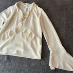 IRO  Cream Ruffled Blouse‎ Size 36 Photo 0