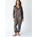 Natural Life  Floral Print Fleece One Piece Jumpsuit Cozy Size S Photo 8