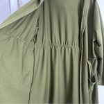 SheIn Olive Green Hooded Cardigan with Tie Waist, Size 2XL Photo 5