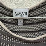 Armani Collezioni Giorgio Armani Women's grey and White Striped knit Top Photo 1