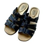 Croft & Barrow  ortholight navy blue cut out slip on sandals women 8.5 M Photo 0