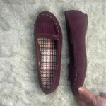 Lands End faux suede purple/burgundy moccasin flats women’s size 8 Purple Photo 1