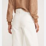 Marine layer NWOT Bridget Slim Wide Leg High Rise Crop Pants White Womens 12 Photo 3