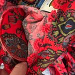 Farm Rio NWT One Shoulder Tropical Floral Red Cropped Top M Photo 13