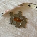 Vintage 1988 J.J. Pewter cow brooch. Silver Photo 5