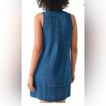 Faherty  Isha  Linen Indigo Blue Mini Dress Photo 2