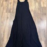 Becca  Mykonos Maxi Dress Black Ribbed Scoop Neck, Beach Cover Ups Women Small Photo 1