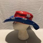 American Stars Sequinned Red and Blue Western Cowboy Patriotic Hat Photo 3