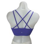 Lululemon Purple Sleeveless Strappy Rib Knit Yoga Athletic Sports Bra Crop Top 2 Photo 1