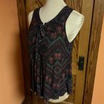American Eagle  BoHo lace up Chevron floral tank top Photo 5