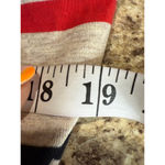 Three Dots Women's  Striped Cowl Neck Dress XL Beige Black Red Photo 6