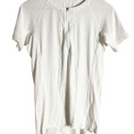 Athleta  Pacifica White Short Sleeve Swim Surf Athletic Tee Size Medium Photo 0