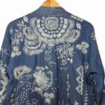 Johnny Was  Workshop Womens M Antonia Denim Kimono Jacket Embroidered Blue Boho Photo 7