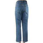 Pilcro Women's Blue Straight Leg High Waist Frayed Raw Hem Denim Jeans Pants 28 Photo 2