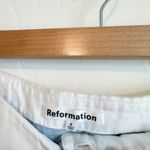 Reformation ‎ | Hailey 100% Linen Low Rise Mini Skirt in Mineral Blue Photo 6