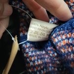 infinity Blue and red paisley eyelash knit scarf Photo 4