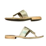 Jack Rogers Original Jacks Flat Gold / Platinum Size 6 Photo 7