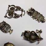 Lot Of 5 Animal Costume Pendants / Charms Variety Owl Birds 1 Locket Photo 7