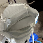 St. Augustine Florida Blue White Striped Beach Bag tote Large Canvas zipper Photo 5