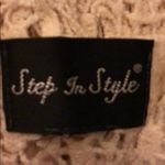 Step In Style Top Tunic Crocheted Swim Coverup Long Sleeve Cream Natural Neutral Tan Size M Photo 9