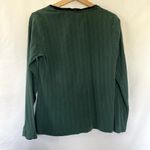 Eddie Bauer forest green turquoise women's size large long sleeved blouse cotton Photo 6