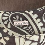 Baggallini  Floral Crossbody Bag Brown and Cream Nylon Blue Lining Pockets Zipper Photo 13