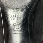 Stuart Weitzman Legacy Cap Toe Ballet Loafers Flat Black Suede Chain Accent 6 Photo 9