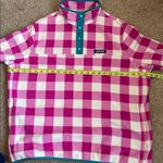 Lands' End  Pink and Cream Checkered Pullover Size XL Photo 7