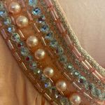 Womens Tank Top Pink White Gray L Large Pink & White Beaded Neck Beads
Bust 38” Photo 2