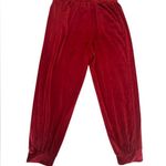 Anthropologie Saturday Sunday by  Ladies Velour Red Joggers Size Medium Photo 2