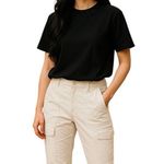 Sincerely Jules Cream Cropped cargo Pants Size M Photo 0