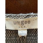 Umgee  Silver Metallic And Black Skirt V‎ Neck Sleeveless Mini Dress Size L Photo 7