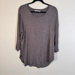 Babaton  Aritzia Brown Blouse Womens L Closet Staple Basic Minimalist Capsule Top Photo 8