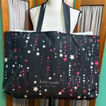 Kate Spade New York Black Tote with Pink and White Stars Photo 0