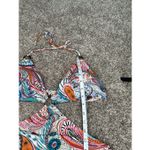 J. Crew scribble floral print cutout one piece swimsuit multi color O rings 12 White Photo 9