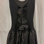 Vintage Rare Nuance Bow Tie Back Balloon Dress Goth Dark Barbie Retro Black Size M Photo 0